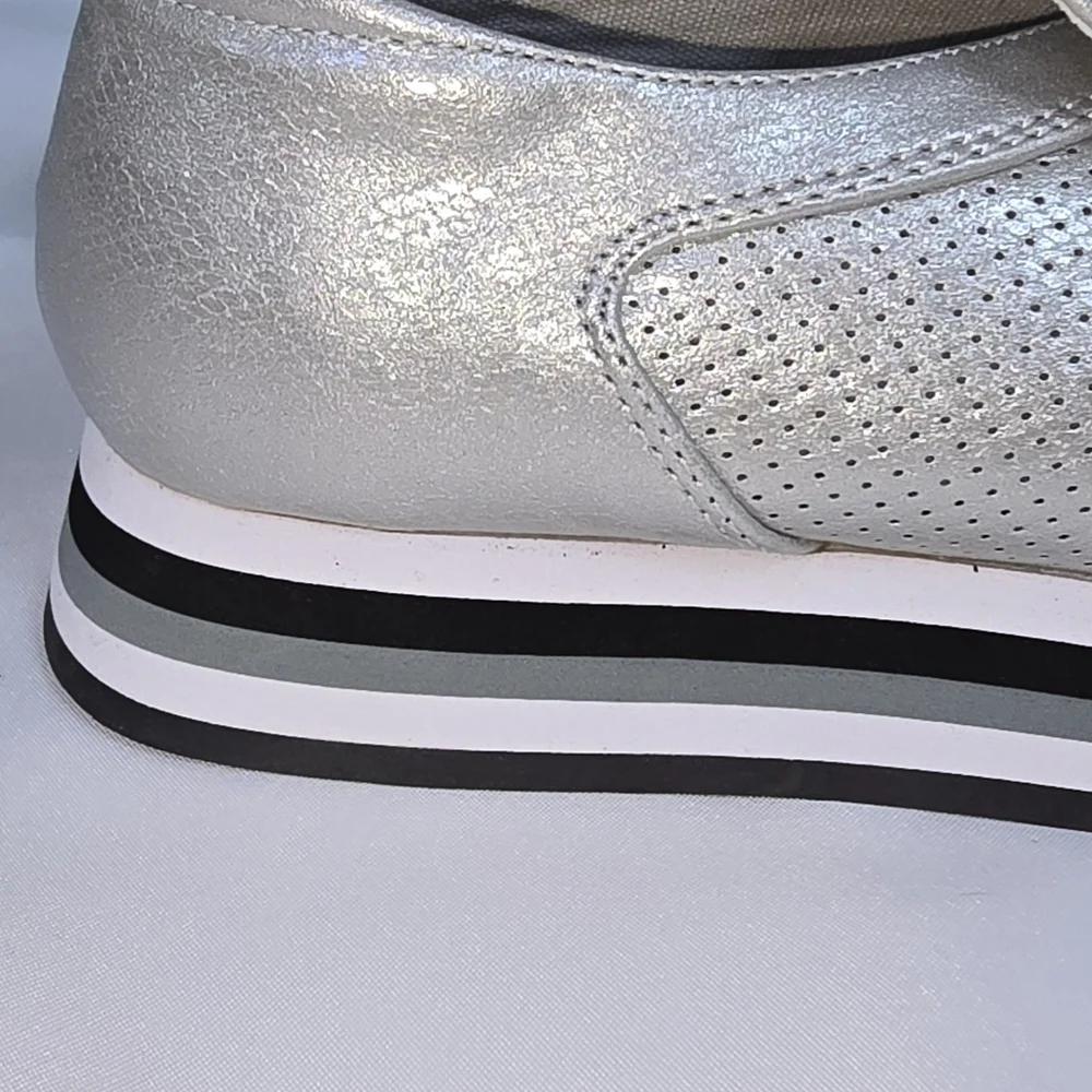 COCONUTS by Matisse Bess Metallic EVA Platform Loafer Sneaker Hybrid Size 7